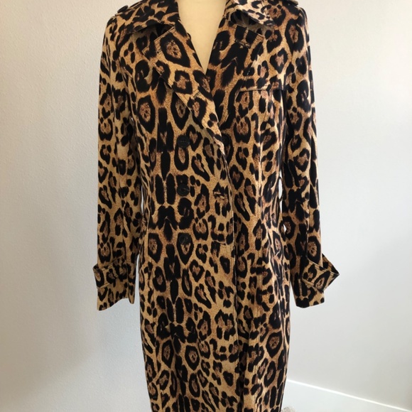 PINK TARTAN LEOPARD TRENCH - Picture 2 of 15